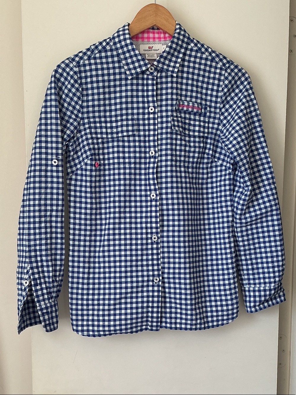 VINEYARD VINES Blue Gingham Button-Up